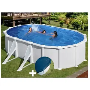 Comparateur de prix : Gre Kit piscine acier blanc Gré Atlantis ovale 5,27 x 3,27 x 1,32 m + ...