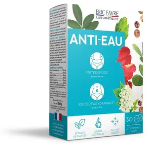 Anti-eau - Programme Minceur Drainant - Boite De 30 Caps - Eric Favre