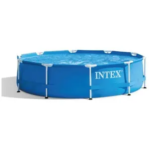 Comparateur de prix : Piscine tubulaire ronde INTEX Metal Frame 3,05m - Bâche à bulles - Fil...