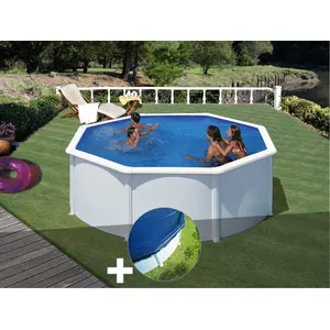 Comparateur de prix : GRE Kit piscine acier blanc Gré Fidji ronde 3,20 x 1,22 m + Bâche hiver TU