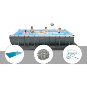 Comparateur de prix : Kit piscine tubulaire Intex Ultra XTR Frame rectangulaire 7,32 x 3,66 ...