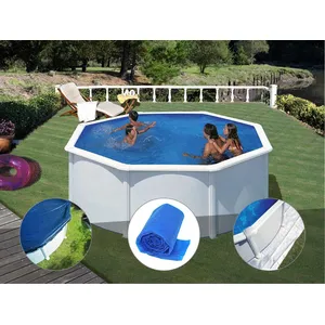 Gre Kit piscine acier blanc Gré Fidji ronde 3,20 x 1,22 m + Bâche hi... pas cher