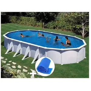 Comparateur de prix : GRE Piscine acier blanc Gré Atlantis ovale 8,15 x 4,90 x 1,32 m - Filt...