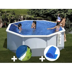 GRE Piscine hors-sol ronde en acier Gré Bora Bora - Diamètre 3,20m - C...
