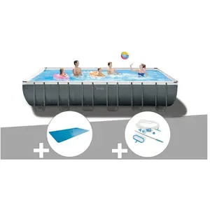 Comparateur de prix : Kit piscine tubulaire Intex Ultra XTR Frame rectangulaire 7,32 x 3,66 ...