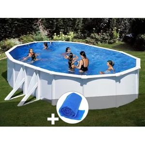 GRE Piscine acier Gré Bora Bora ovale 6,34 x 3,99 x 1,22 m - Blanc