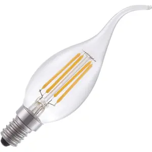 Comparateur de prix : Lighto | LED Ampoule Flamme Pointe | E14 Dimmable | 4W (remplace 40W)