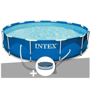 Comparateur de prix : Piscine tubulaire INTEX Metal Frame ronde 3,66m - Filtre à cartouche -...