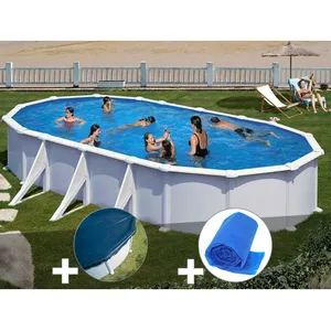Comparateur de prix : GRE Piscine acier blanc Gré Atlantis ovale 8,15 x 4,90 x 1,32 m - Filt...