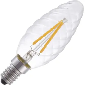 Comparateur de prix : Lighto | LED Ampoule Flamme Torsadées | E14 Dimmable | 2W (remplace 15W)