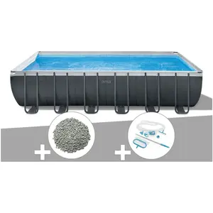 Comparateur de prix : Piscine tubulaire Intex Ultra XTR Frame rectangulaire 7,32 x 3,66 x 1,...