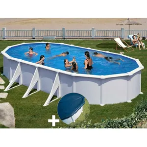 Comparateur de prix : GRE Kit piscine acier blanc Gré Atlantis ovale 8,15 x 4,90 x 1,32 m + ...
