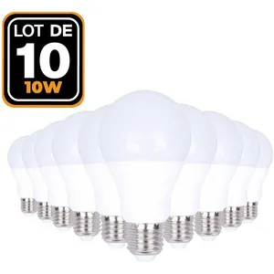 EUROPALAMP 10 Ampoules led E27 10W Blanc neutre 4500K Haute Luminosité pas cher