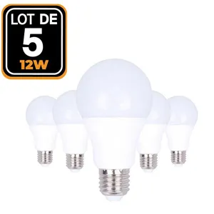 Europalamp - 5 Ampoules led E27 12W 4500K Blanc Neutre Haute Luminosité pas cher