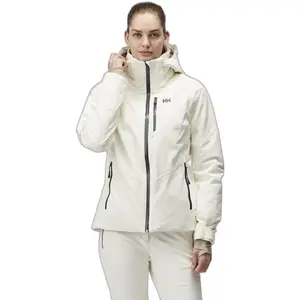 Veste à capuche Helly Hansen Alphelia RECCO Ski Free blanc crème femme - XL