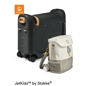 JETKIDS  BY STOKKE® Pack lit valise avion BedBox  sac à dos Crew BackPack  noir pas cher