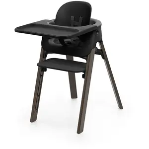 Stokke Chaise évolutive bébé Steps  Noir / Bois foncé pas cher