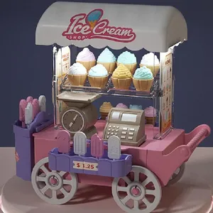 Jouet de Marchande pour Enfants - VGEBY - Chariot à Glace avec Accessoires et Fonction Lumière Douce pas cher