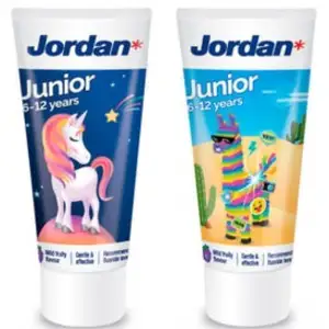 Comparateur de prix : Jordan Dentifrice enfants 5-12 ans goût multifruits - Motif aléatoire