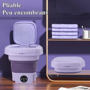 Lave-linge Pliant - Vvikizy - 3 Vitesses, Lavage en Profondeur - Viole... pas cher