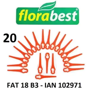 Florabest - 20 plaquettes de coupe / couteaux plastiques lidl Coupe-bo... pas cher