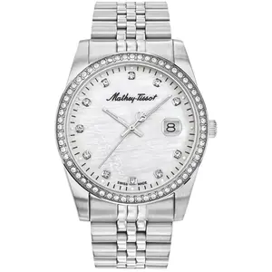 Mathey-Tissot - Montre Femme Quartz Swiss Made RONDA 515 H3 en Acier argentée OS pas cher