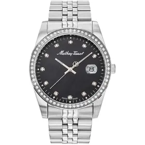 Mathey-Tissot - Montre Femme Quartz Swiss Made RONDA 515 H3 en Acier argentée OS pas cher