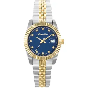 Mathey-Tissot - Montre Femme Quartz Swiss Made RONDA 585 H3 en Acier Bicolor argenté/doré OS pas cher