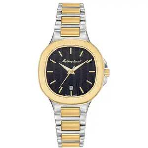 Mathey-Tissot - Montre Femme Quartz Swiss Made RONDA 585 h6 en Acier Bicolor argenté/doré OS pas cher