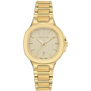 Mathey-Tissot - Montre Femme Quartz Swiss Made RONDA 585 h6 en Acier dorée OS pas cher