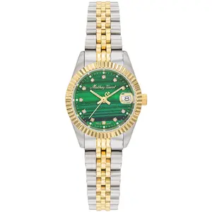 Mathey-Tissot - Montre Femme Quartz Swiss Made RONDA 585 H3 en Acier Bicolor argenté/doré OS pas cher