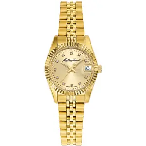 Mathey-Tissot - Montre Femme Quartz Swiss Made RONDA 585 H3 en Acier dorée OS pas cher