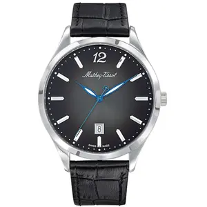 Mathey-Tissot - Montre Femme Quartz Swiss Made RONDA 505h6 en Cuir Noire OS pas cher