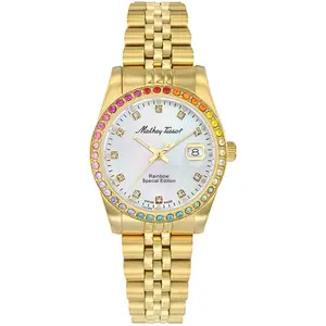 Mathey-Tissot - Montre Femme Quartz Swiss Made RONDA 585 H3 en Acier dorée OS pas cher