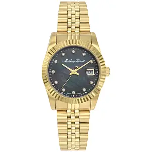 Mathey-Tissot - Montre Femme Quartz Swiss Made RONDA 585 H3 en Acier dorée OS pas cher