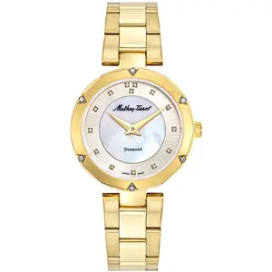 Mathey-Tissot - Montre Femme Quartz Swiss Made RONDA 762 en Acier dorée OS pas cher