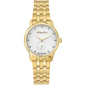 Mathey-Tissot - Montre Femme Quartz Swiss Made RONDA 1064 en Acier dor... pas cher