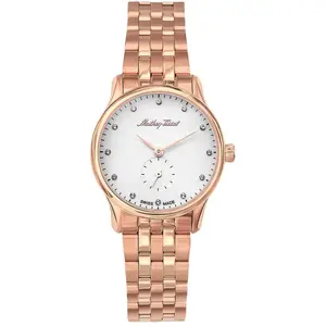 Mathey-Tissot - Montre Femme Quartz Swiss Made RONDA 1064 en Acier dor... pas cher