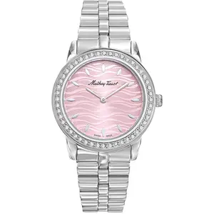 Mathey-Tissot - Montre Femme Quartz Swiss Made RONDA 1062 en Acier argentée OS pas cher