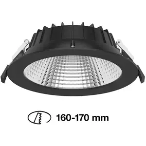 The Light Group SLC Shift spot encastré LED Ø 19 cm CCT, noir pas cher