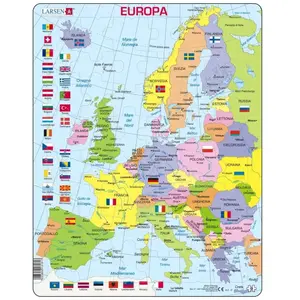 Puzzle Cadre - Carte Politique de l'Europe (Italien) 48 Pièces Larsen pas cher