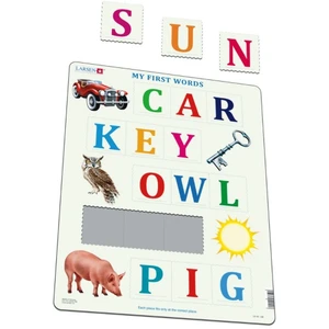 Puzzle Cadre - My First Words (en Anglais) 15 Pièces  Larsen