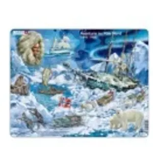 Puzzle Cadre - Aventure au Pôle Nord (en Français) 65 Pièces Larsen pas cher