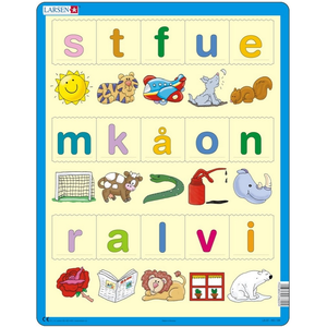 Puzzle Cadre - Apprendre les Lettres (en Norvégien) 15 Pièces  Larsen pas cher
