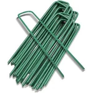Piquets De Jardin Piquet Fixation Tente Sol Cheville Agrafes Jardinage Pour Fixer Toile Paillage Clôture Barrière Contre Filets Camping Gazon Artificiel,20pièce, Vert, 15x3Vendu parmanomano
