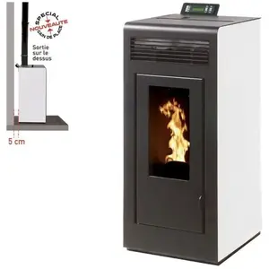 Interstoves Pack Poêle à granules MARINA 11 Etanche sortie sur le dessus Conduit Vertical 80/125 pas cher
