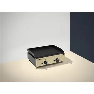 Comparateur de prix : Plancha à Gaz Couleur Noire 2 brûleurs Plaque Lisse 6 mm 600 x 455 x 2...
