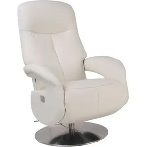 My New Design Fauteuil de relaxation électrique en cuir blanc pas cher