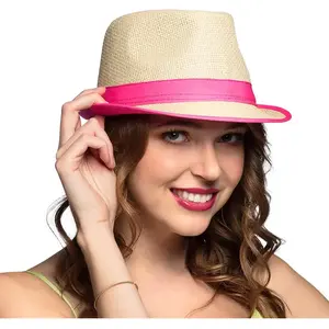 RueDeLaFete Chapeau Maui - Rose pas cher