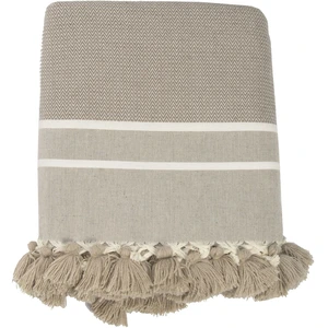 Febronie Plaid coton taupe 130x170 pas cher